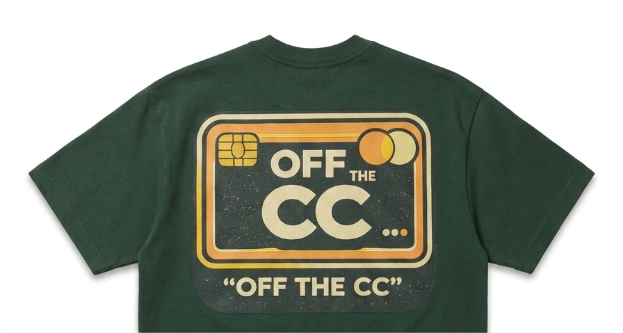 OFF-CC Credit Card T-Shirt – Green